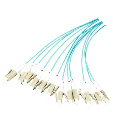 Set OM3 Glasfaser Pigtail LC - türkis