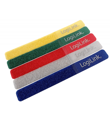 6 Stück Klettband für Kabel - farbig