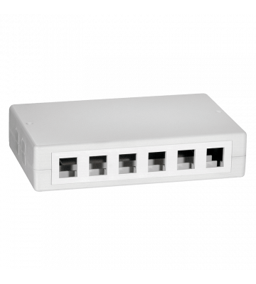 Keystone-Verteilerdose 6 Ports unbestückt