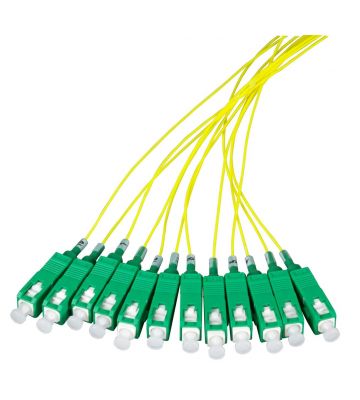 Set OS2 Glasfaser Pigtail SC/APC - gelb