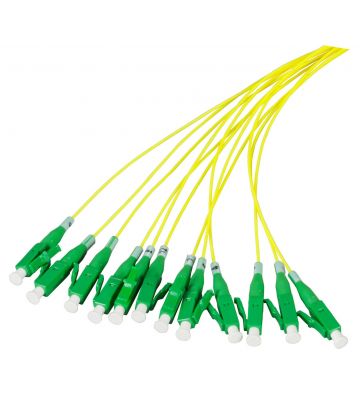 Set OS2 Glasfaser Pigtail LC/APC - gelb