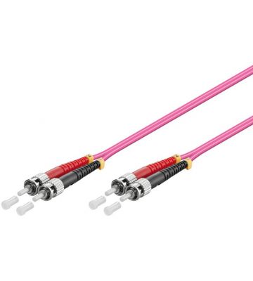 Glasfaserkabel ST-ST OM4 Duplex - 2 Meter