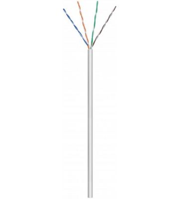 CAT5e U/UTP 50m kabel auf Rolle starr grau CCA