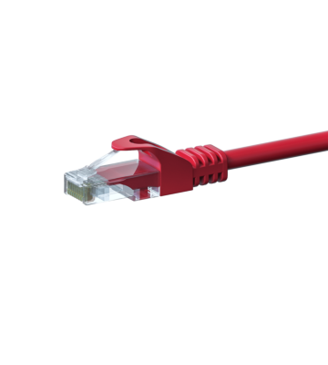 CAT5e Kabel U/UTP - 5 Meter - rot - 100% Kupfer