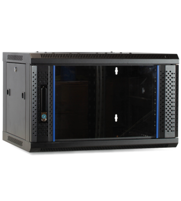 4 HE Netzwerkschrank, Wandschrank mit Glastür 600 x 450 x 280 mm (BxTxH)