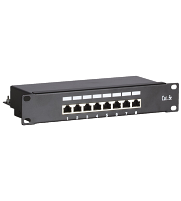 10 Zoll Patchfeld 8 Ports CAT 5e FTP