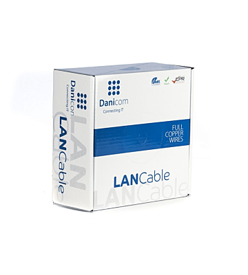 DANICOM CAT5E Kabel für draußen UTP 100 Meter – Starrleiter - PE (Fca)