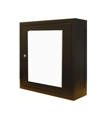 3U Wandschrank mit Glastür 185mm tief