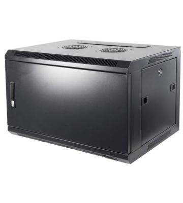 6 HE Netzwerkschrank, Wandschrank, mit Metalltür 600 x 600 x 367mm (BxTxH) 