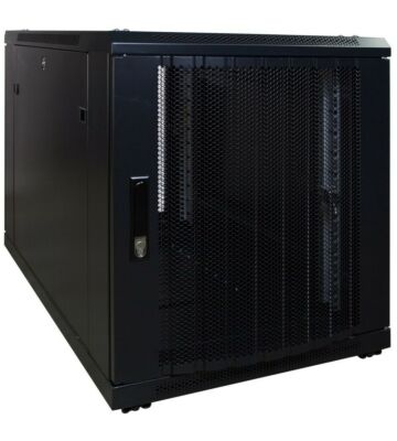 12 HE kleiner Netzwerkschrank mit perforierter Tür 600 x 1000 x 720 mm (BxTxH) 