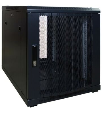 12 HE kleiner Netzwerkschrank mit perforierter Tür 600 x 600 x 720 mm (BxTxH) 