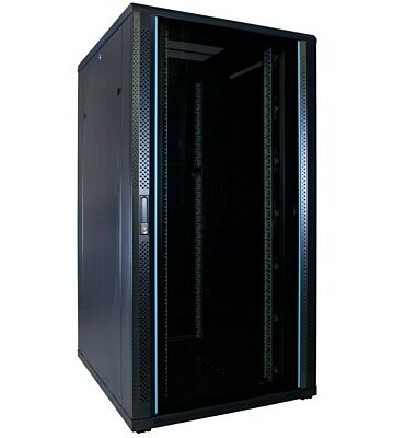 32 HE 19 Zoll Netzwerkschrank mit Glastür 800 x 1000 x 1600 mm (BxTxH)