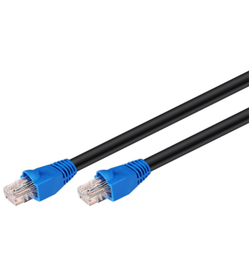 DANICOM CAT6 Kabel für den Aussenbereich UTP – 20 Meter – Schwarz - 100% Kupfer