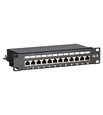 10 Zoll Patchfeld 12 Ports CAT 5e FTP