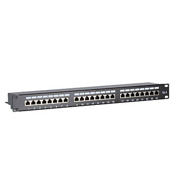 19 Zoll Patchfeld 24-fach STP / CAT 6 FTP