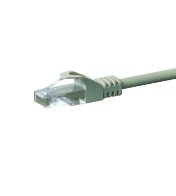 CAT5e Kabel U/UTP - 1 Meter - grau - 100% Kupfer
