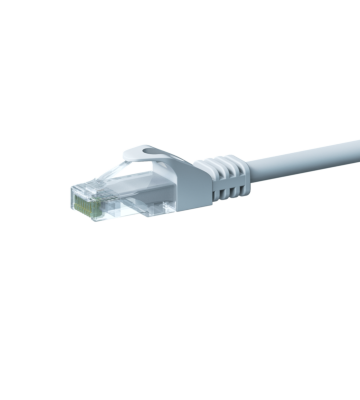 CAT5e Kabel U/UTP - 1,50 Meter - weiß - 100% Kupfer