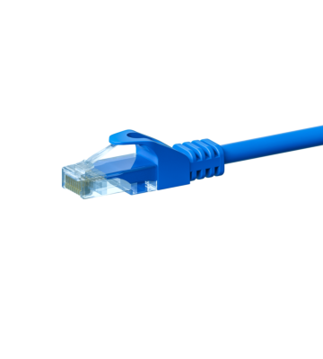 CAT5e Kabel U/UTP - 0,50 Meter - blau - 100% Kupfer