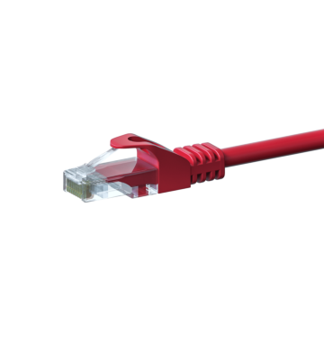 CAT5e Kabel U/UTP - 10 Meter - rot - 100% Kupfer