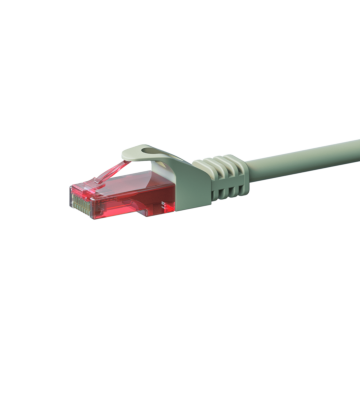 CAT6 Kabel U/UTP - 1 Meter - grau - 100% Kupfer