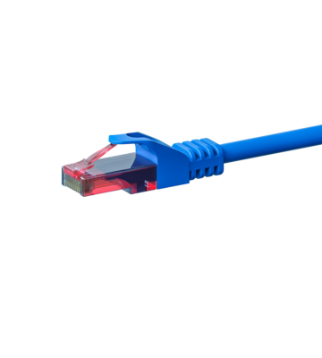 CAT6 Netzwerkkabel, U/UTP, 0,25 Meter, Blau, 100% Kupfer