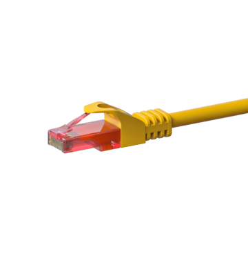 CAT6 Kabel U/UTP - 15 Meter - gelb - 100% Kupfer