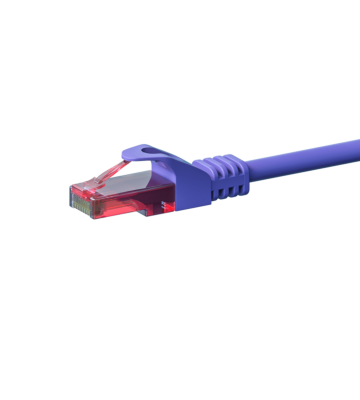 CAT6 Kabel U/UTP - 20 Meter - lila - 100% Kupfer