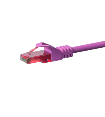 CAT6 Kabel U/UTP - 20 Meter - rosa - 100% Kupfer
