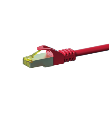 Cat7 Kabel S/FTP/PIMF - 0,50 Meter - rot