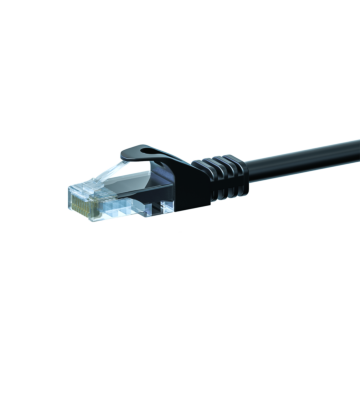 CAT5e Kabel U/UTP - 1 Meter - schwarz - CCA
