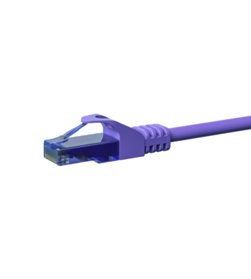 UTP CAT6a patchkabel 15m paars - 100% koper
