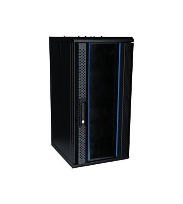 15 HE 10 Zoll Netzwerkschrank mit Glastür 370 x 450 x 752 mm (BxTxH)