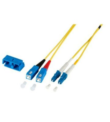 Glasfaserkabel LC-SC OS2 Duplex - 15 Meter