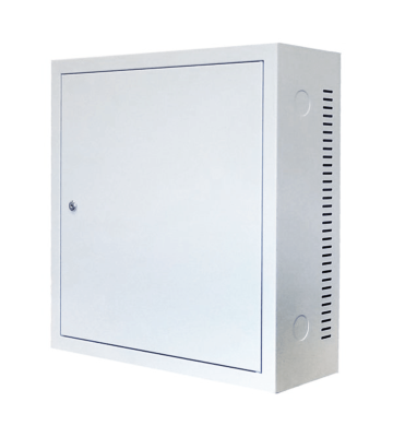 3U Wandschrank Weiß mit Metalltür 185mm tief 