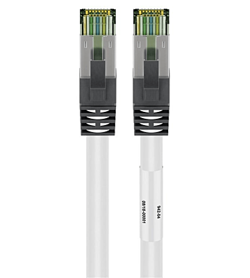 Cat8 Kabel S/FTP/PIMF - 1 Meter - weiß