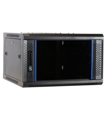 4 HE Netzwerkschrank, Wandschrank mit Glastür 600 x 600 x 280 mm (BxTxH)