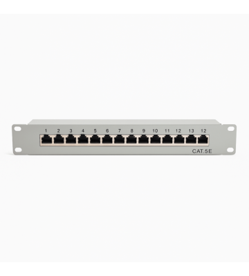 Patchpanel 10 Zoll – 12 Ports Cat5e STP