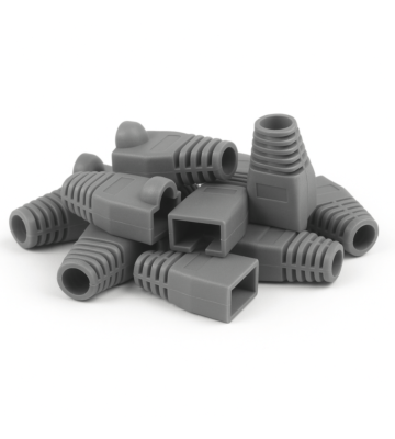 DANICOM RJ45 Kabeltülle Grau Groß - 10 Stück