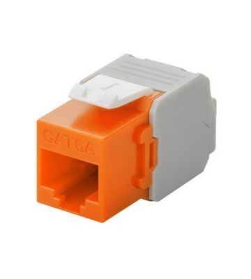 Keystone Konnektor CAT 6a UTP - Toolless - Orange