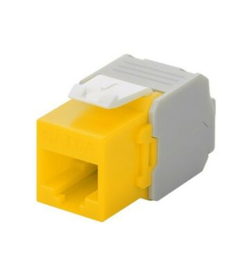Keystone Konnektor CAT 6a UTP - Toolless - Gelb 