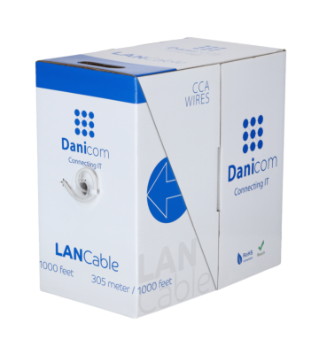 CAT6 Netzwerkkabel Starrleiter - SF/UTP - 305 Meter - grau