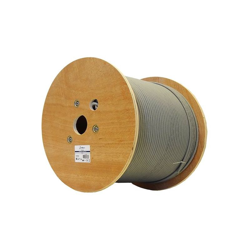 Alfaco Cat6 UTP-Kabel auf Rolle starrleiter 500 m grau LSZH – (Eca)