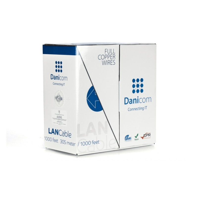 DANICOM CAT6 Kabel 100% Kupfer UTP 305 Meter – LSZH (Cca)