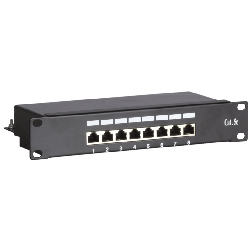 10 Zoll Patchfeld 8 Ports CAT 5e FTP