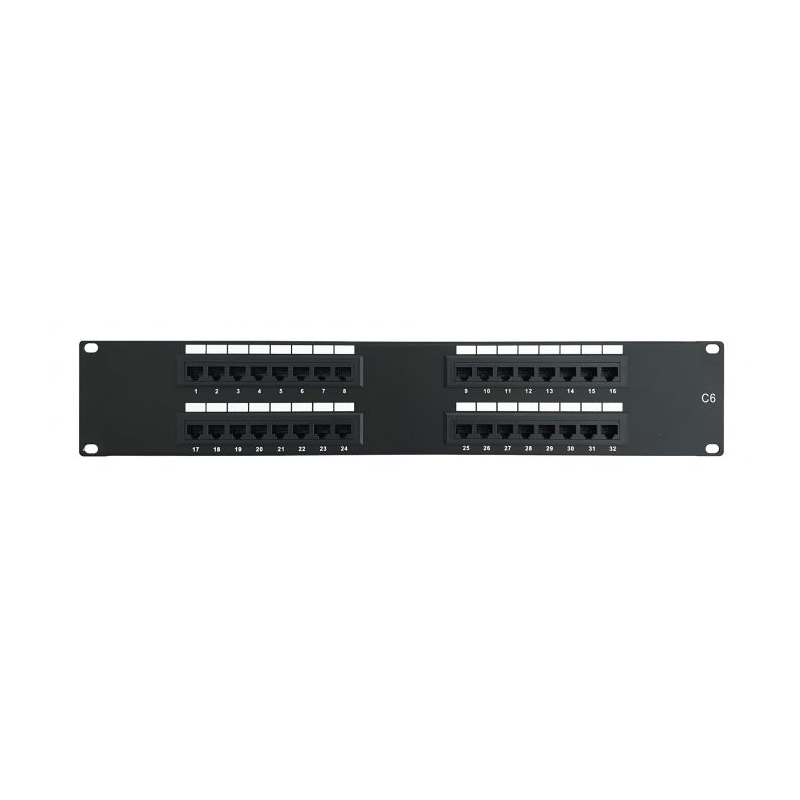 19 Zoll Patchfeld 32-fach UTP / CAT 6 - 2U