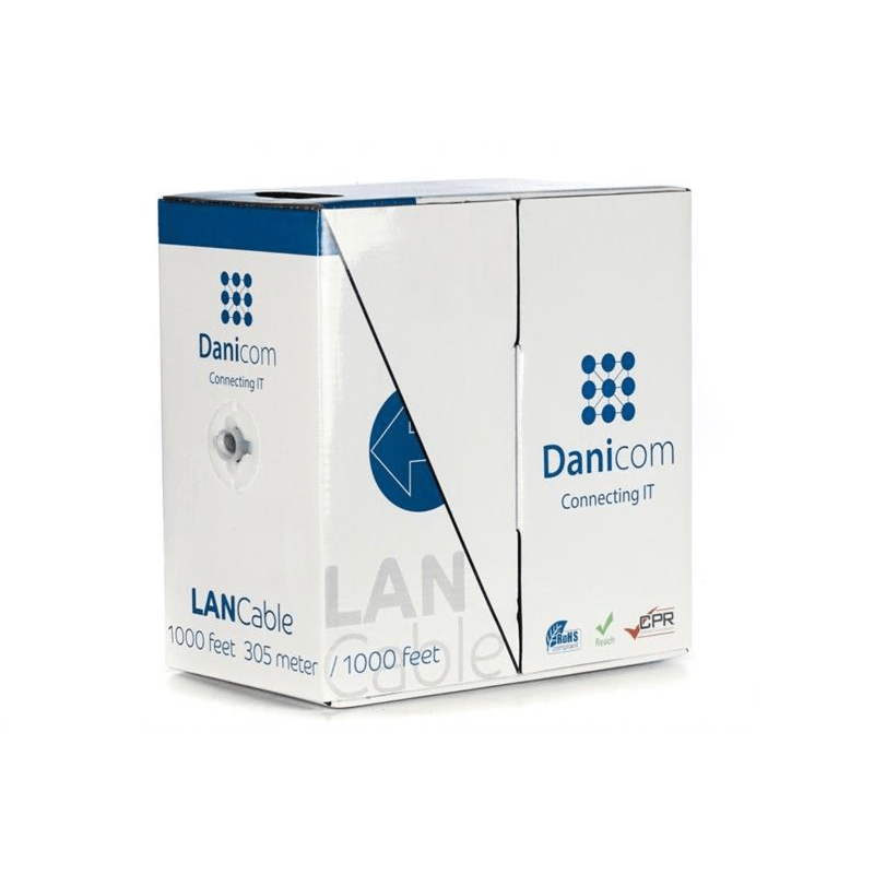 CAT6 Netzwerkkabel Starrleiter - S/FTP - 305 Meter - grau