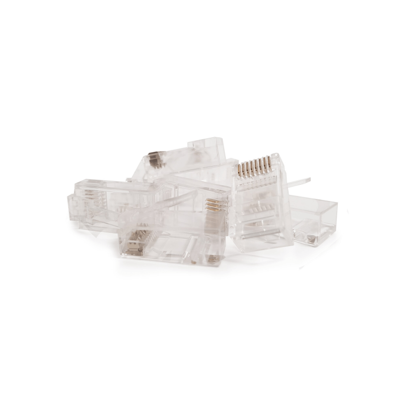 CAT5e Konnektor RJ45 – ungeschirmt – für Starrleiter und flexible Kabel - 10 Stück