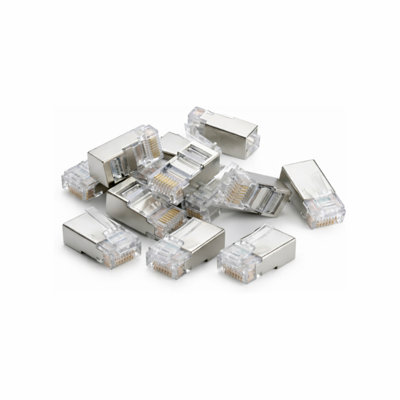 DANICOM FTP RJ45 CAT6 Netzwerkstecker - für Starrleiter - 10 Stück