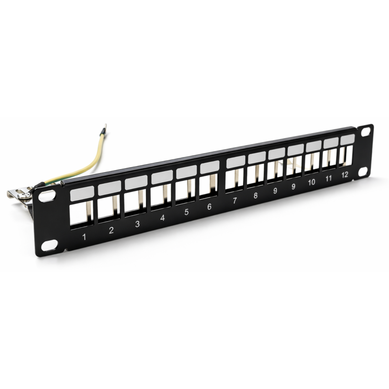 10" STP Keystone Patchpanel - 12 Ports