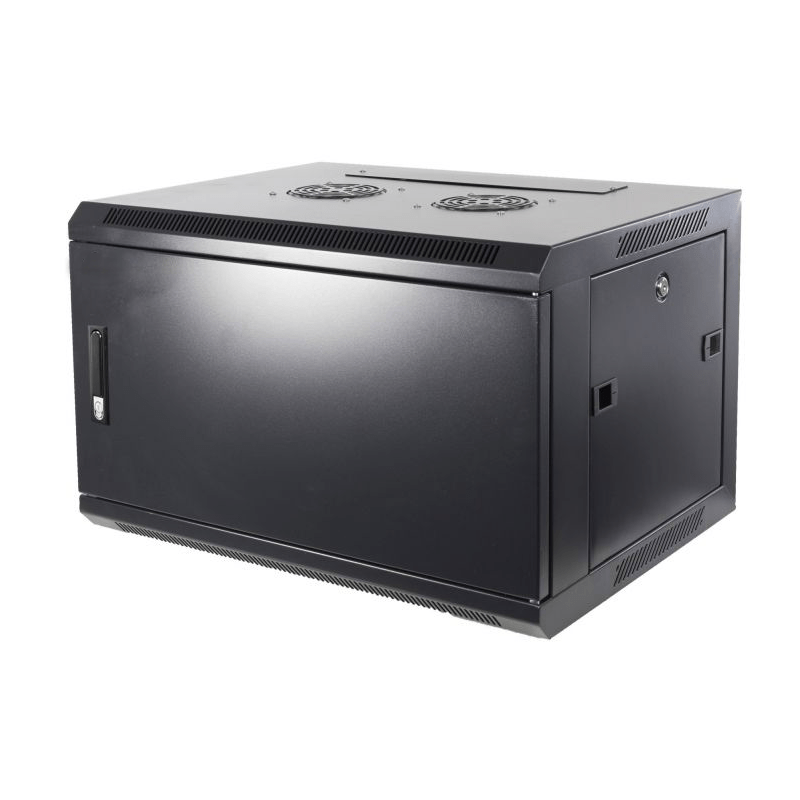 6 HE Netzwerkschrank, Wandschrank, mit Metalltür 600 x 600 x 367mm (BxTxH) 